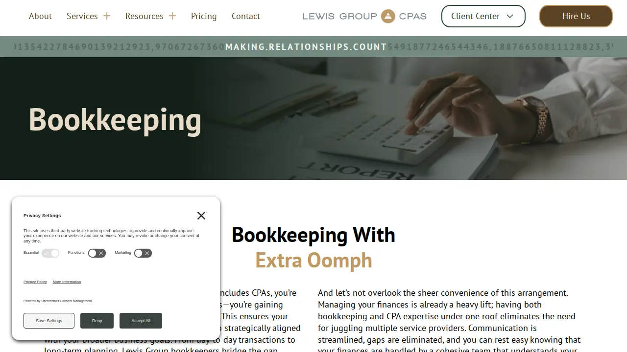 Lewis Group CPAs, P.C. page