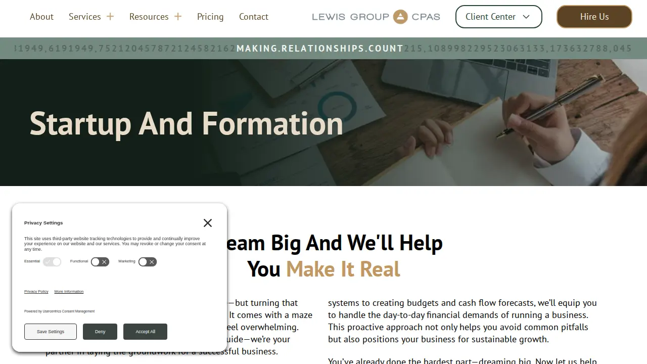 Lewis Group CPAs, P.C. page