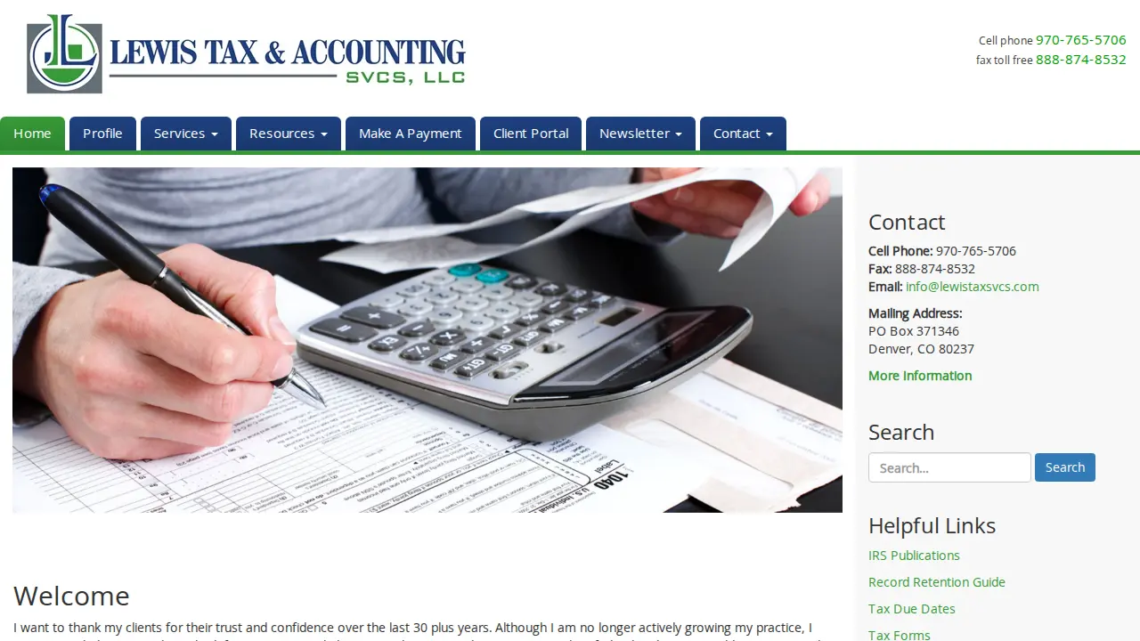 Lewis Tax & Accounting Svcs, LLC page