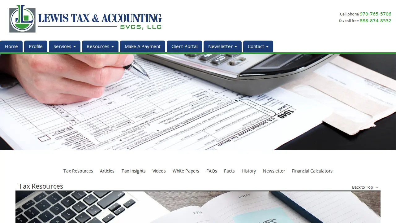 Lewis Tax & Accounting Svcs, LLC page