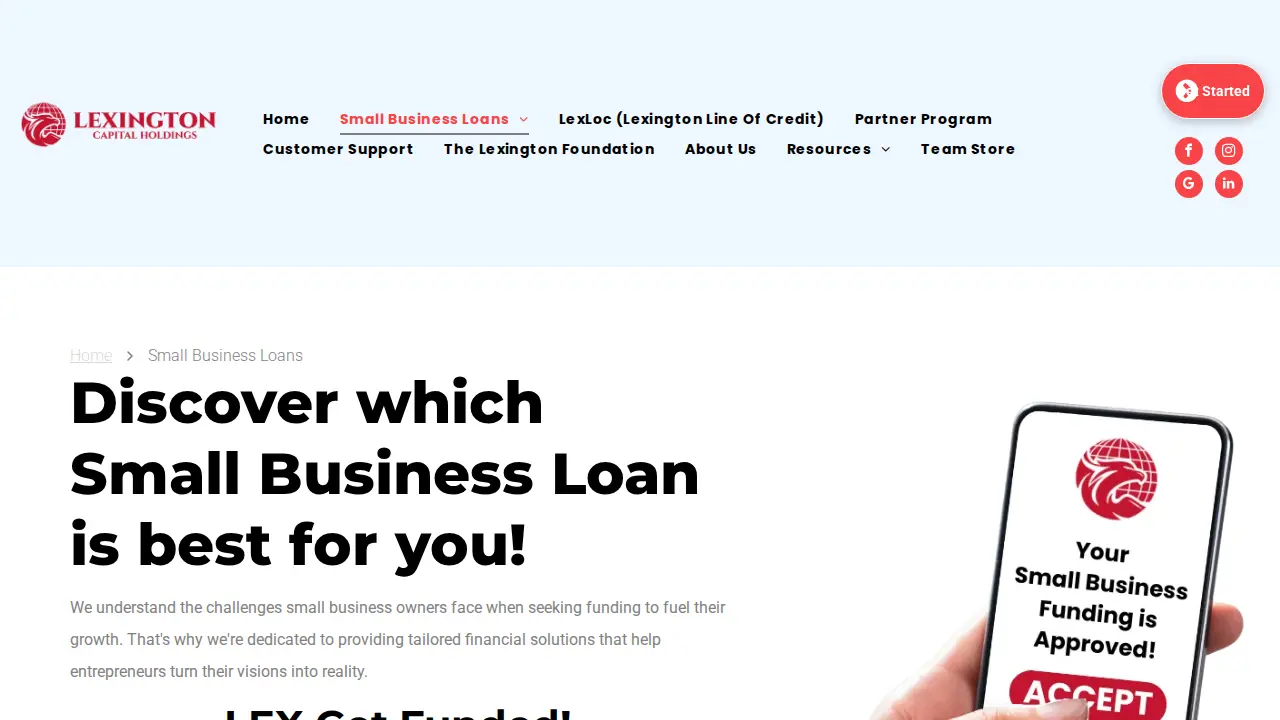 Lexington Capital Holdings page