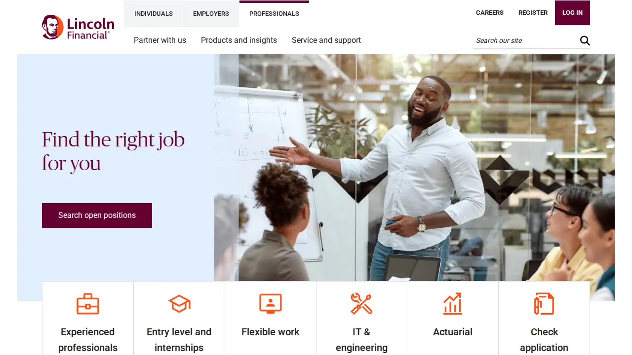 Lincoln Financial page