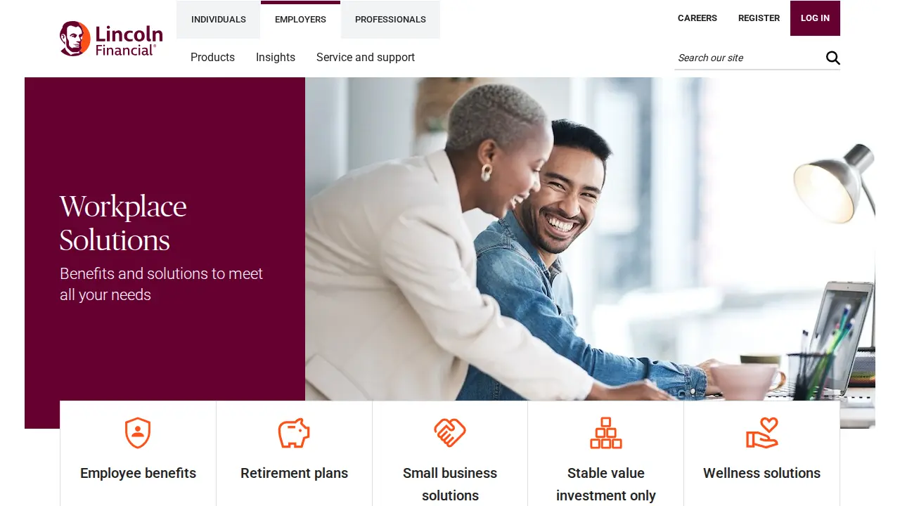 Lincoln Financial page