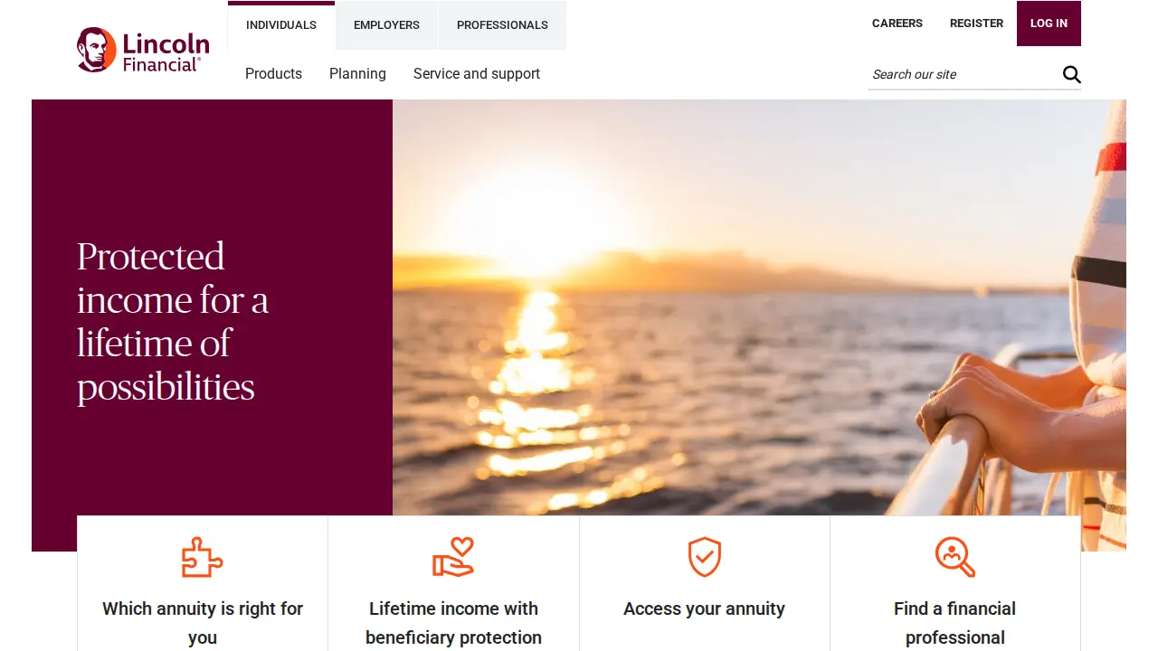 Lincoln Financial page
