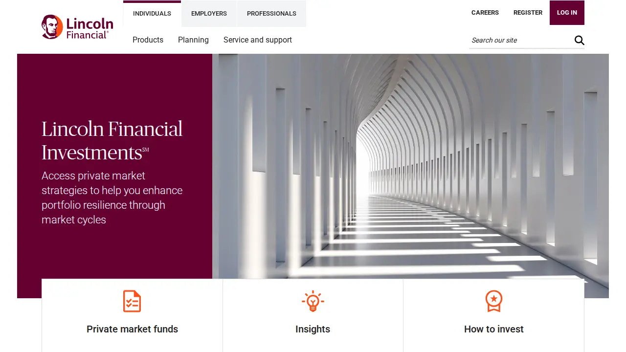 Lincoln Financial page