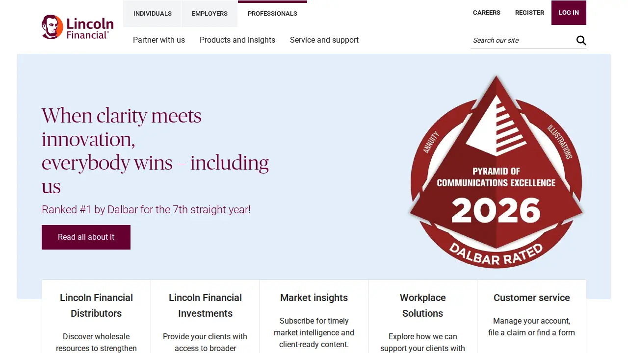 Lincoln Financial page