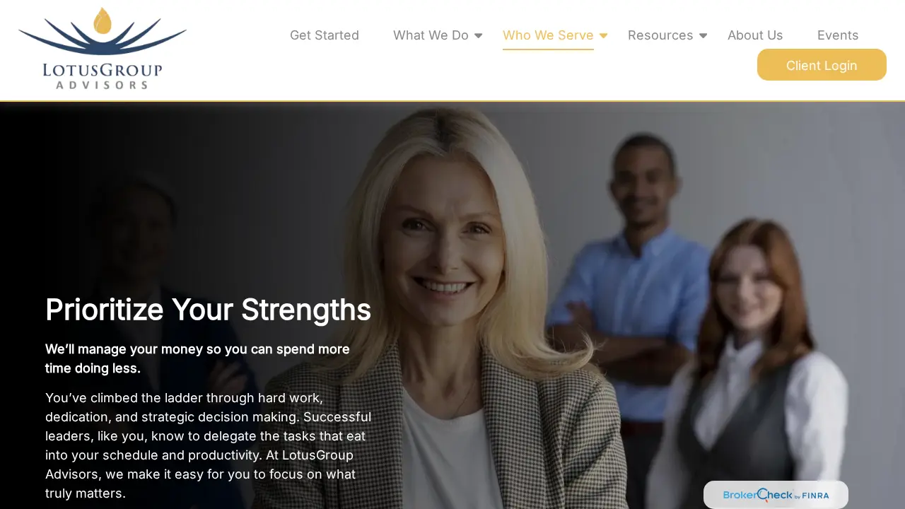 LotusGroup Advisors page