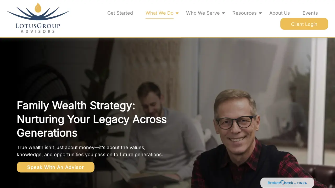 LotusGroup Advisors page