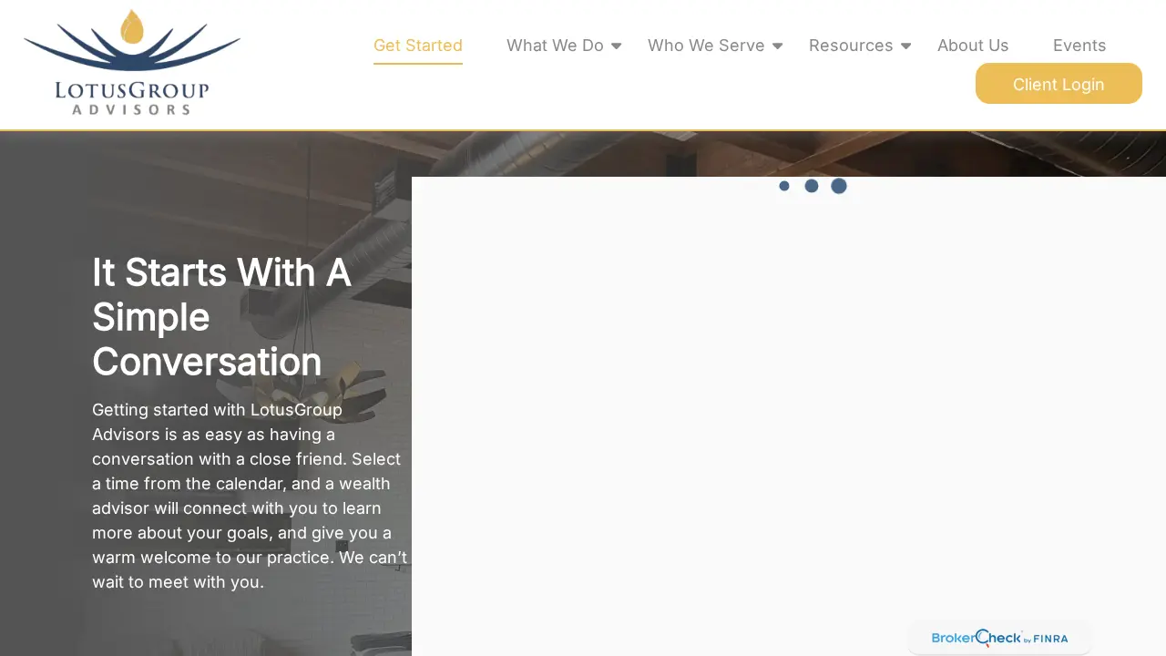 LotusGroup Advisors page