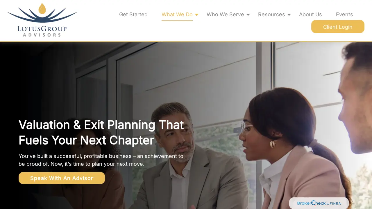 LotusGroup Advisors page