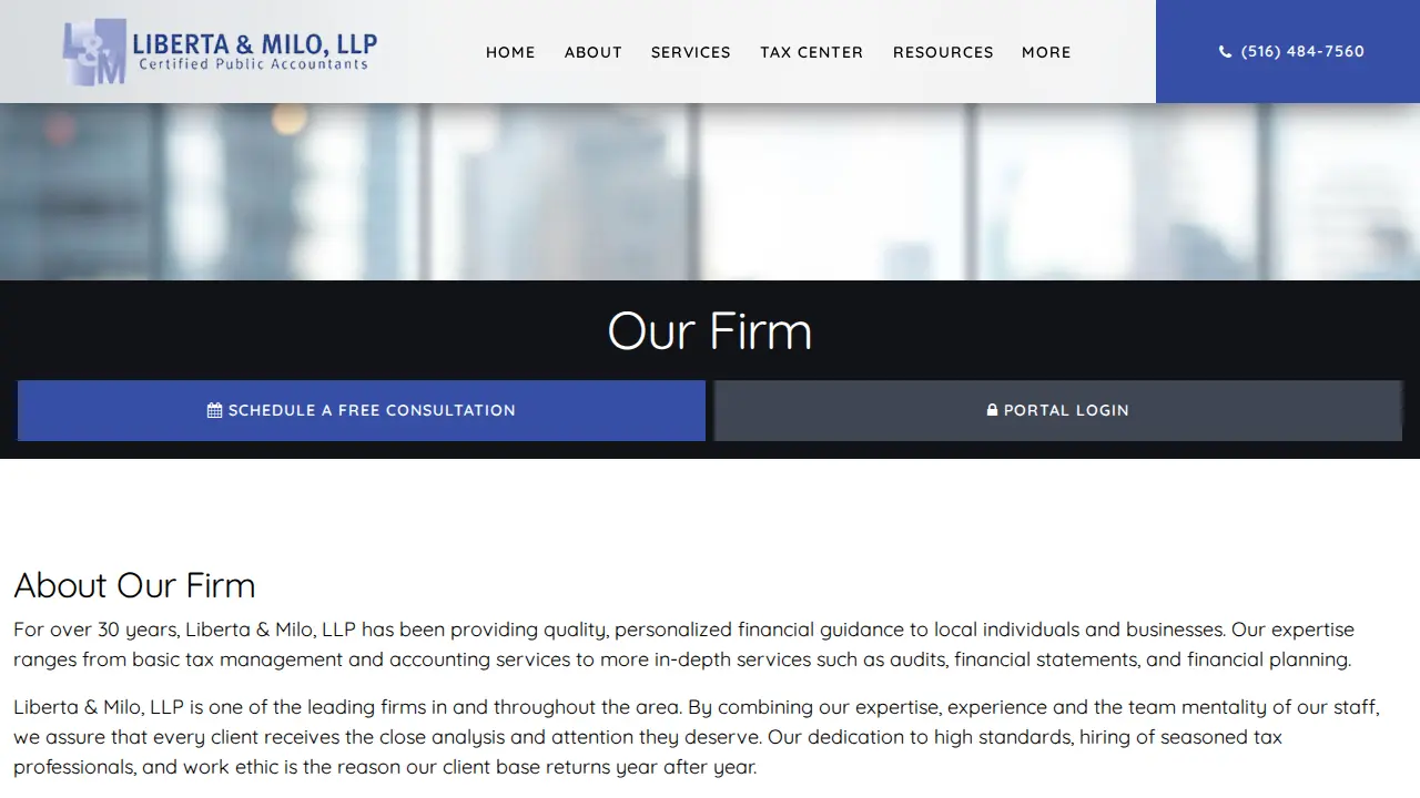 Liberta & Milo LLP page
