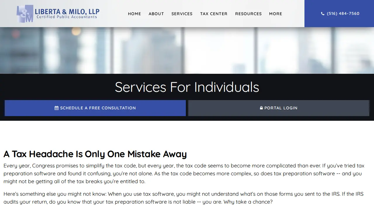 Liberta & Milo LLP page