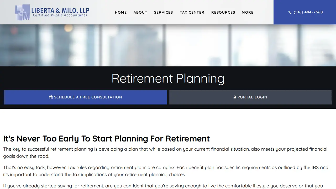 Liberta & Milo LLP page