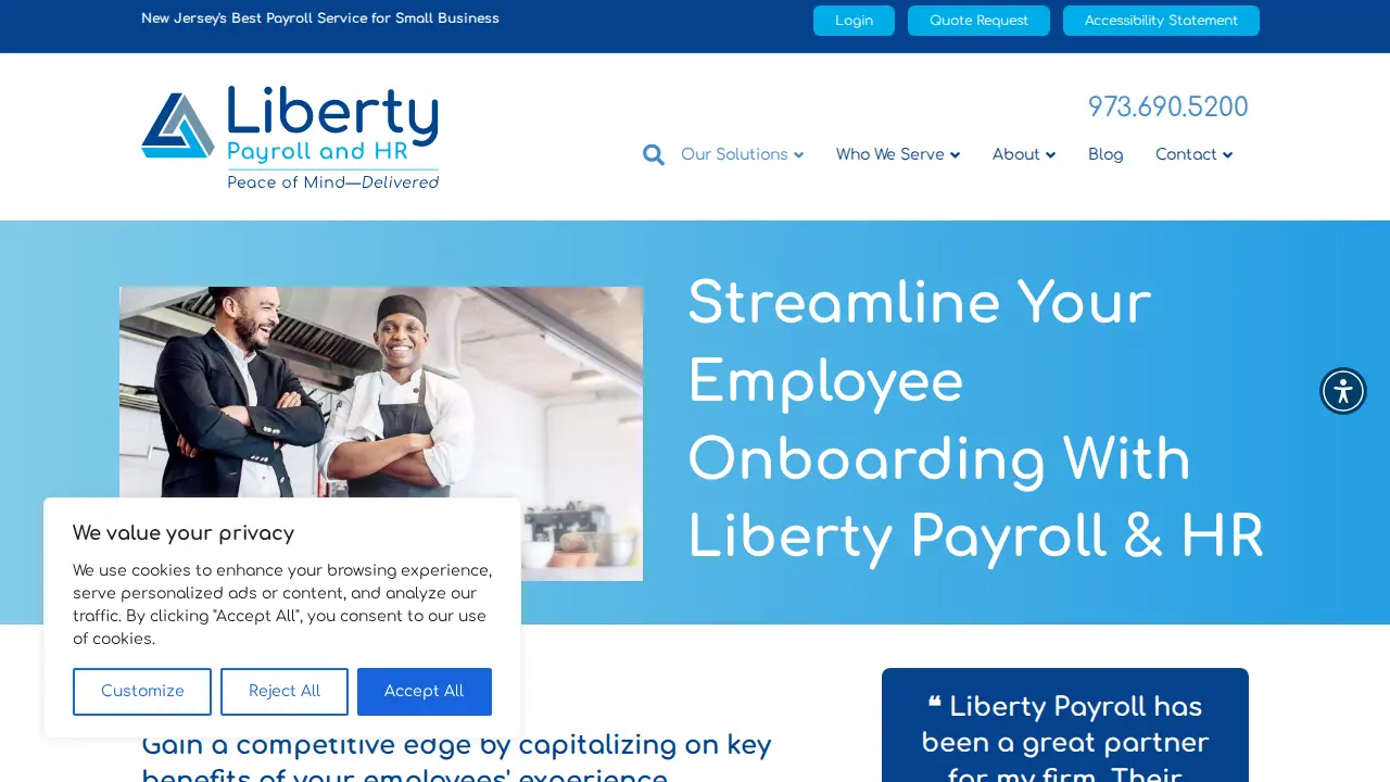 Liberty Payroll and HR page