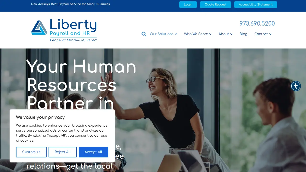 Liberty Payroll and HR page