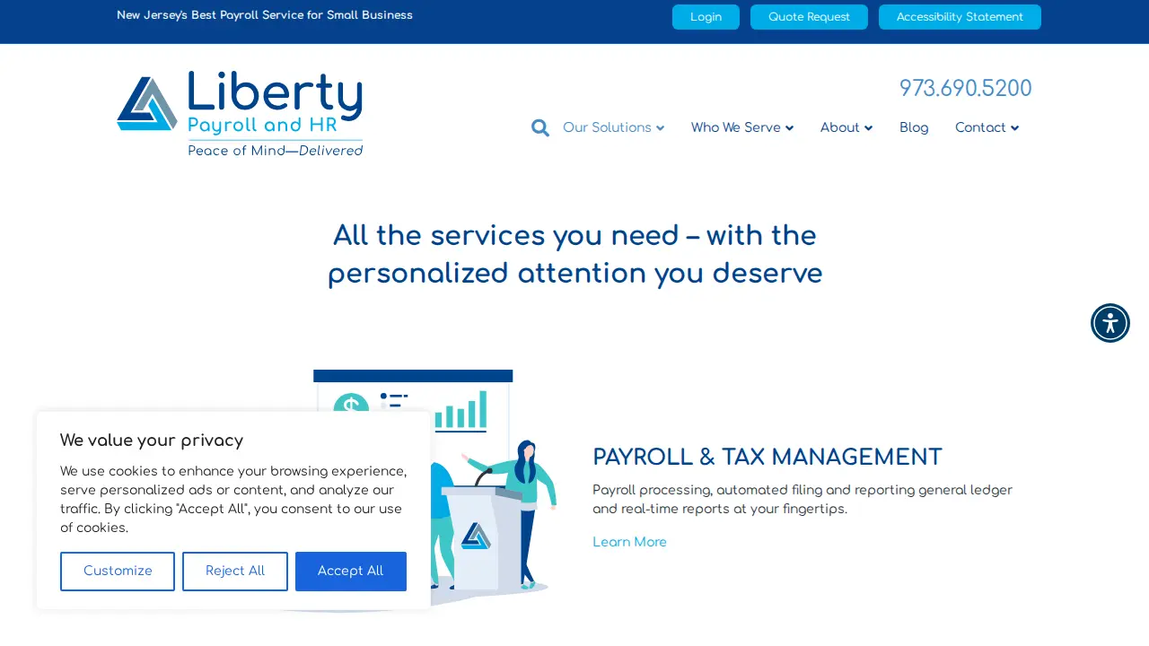 Liberty Payroll and HR page