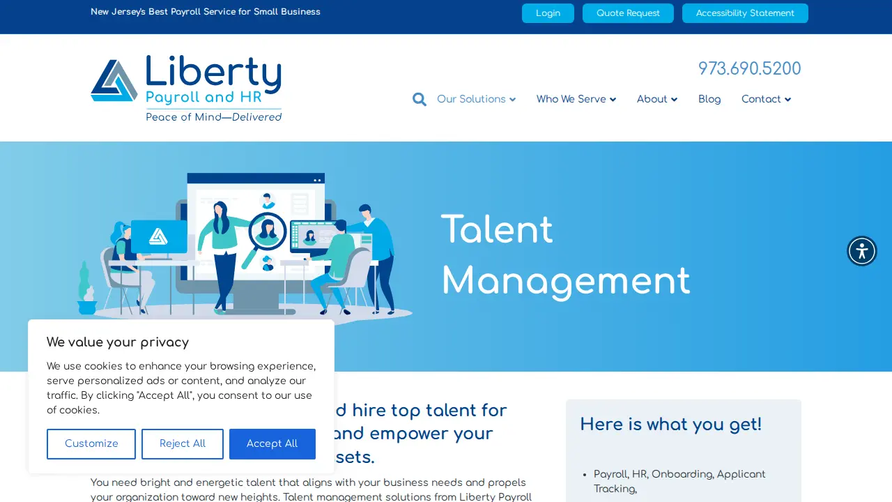 Liberty Payroll and HR page