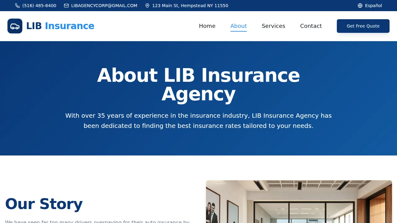 Latin Insurance Brokerage | LIB Car & Business Insurance Solutions page