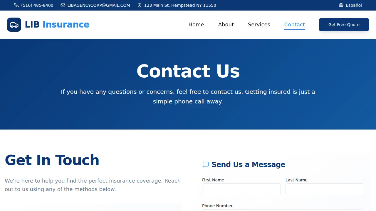 Latin Insurance Brokerage | LIB Car & Business Insurance Solutions page