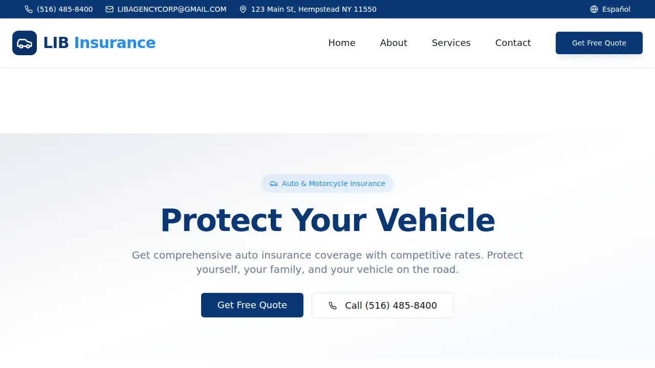 Latin Insurance Brokerage | LIB Car & Business Insurance Solutions page