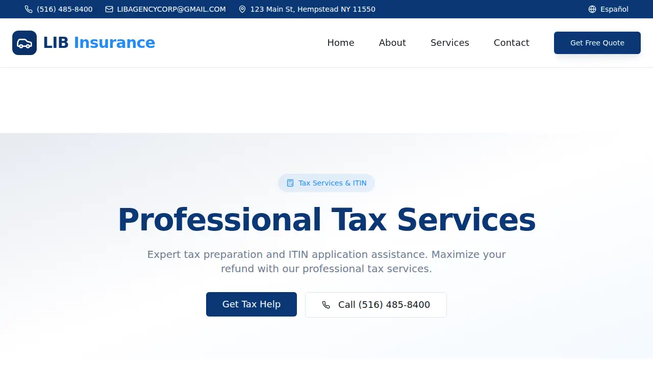 Latin Insurance Brokerage | LIB Car & Business Insurance Solutions page