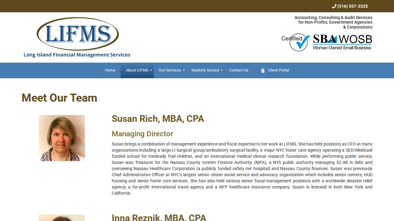 Long Island Financial Management Services page