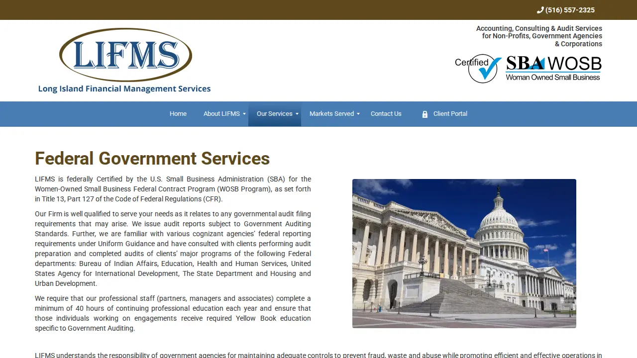 Long Island Financial Management Services page