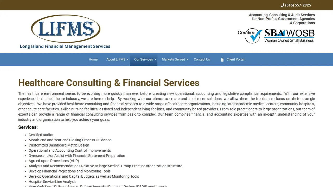 Long Island Financial Management Services page