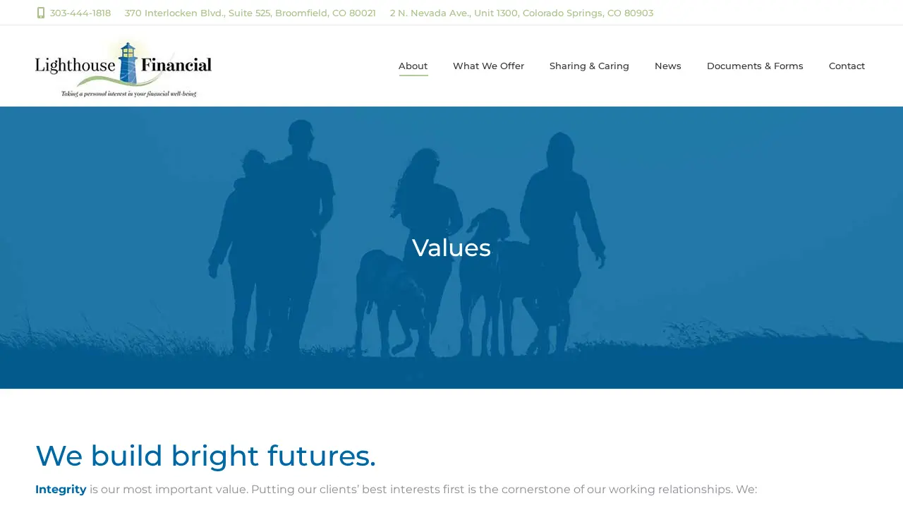 Lighthouse Financial LLC page