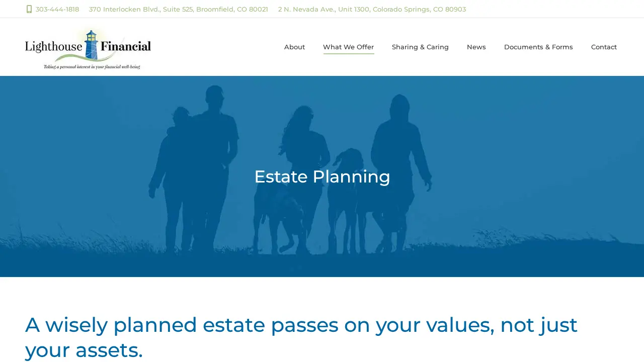 Lighthouse Financial LLC page