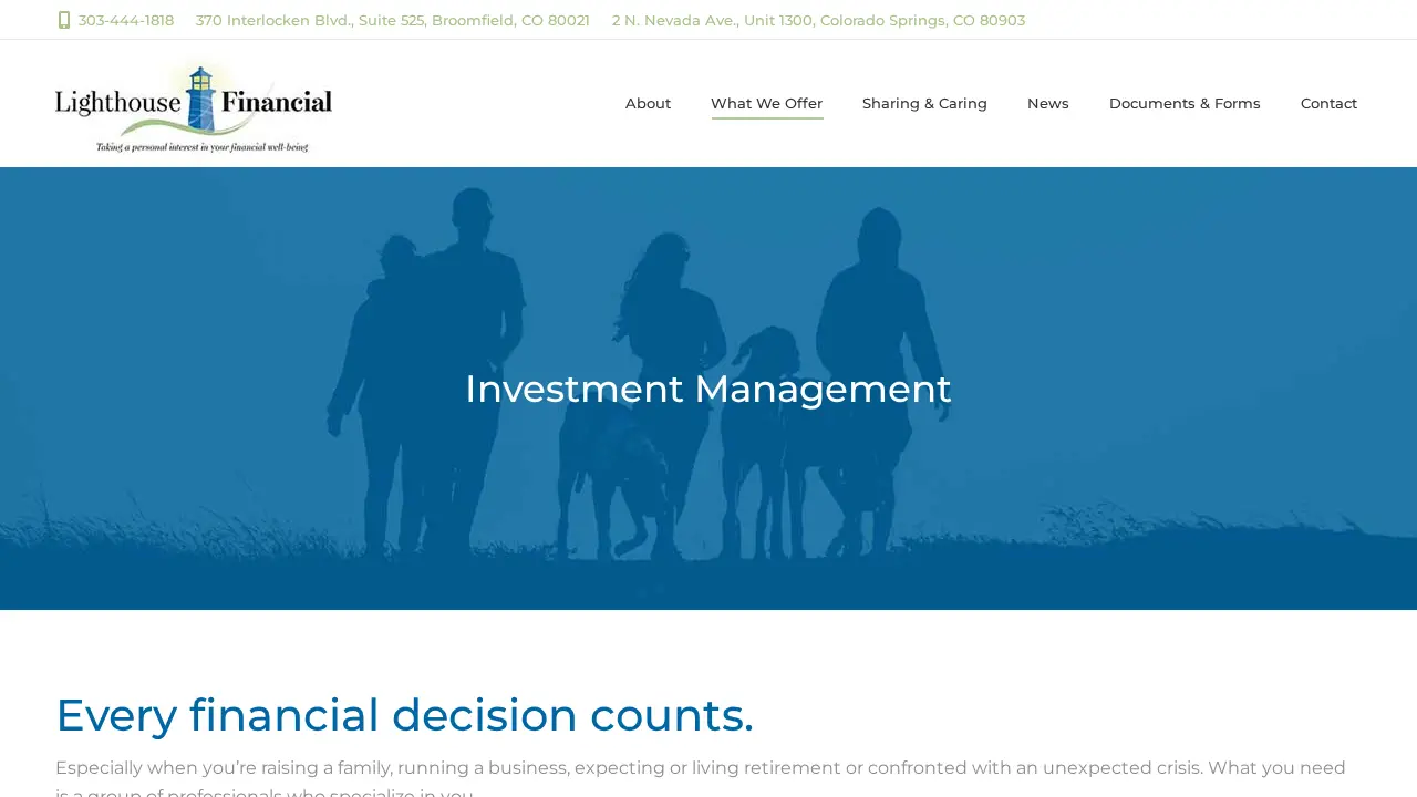 Lighthouse Financial LLC page
