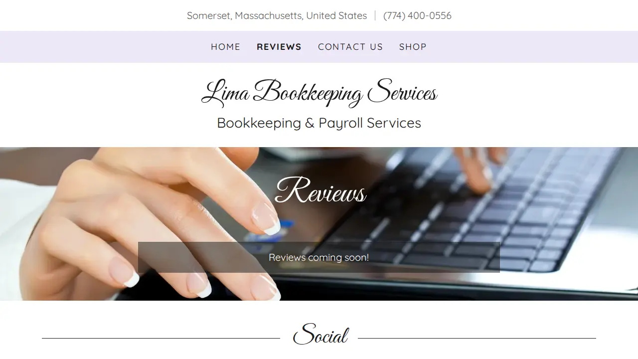Lima Bookkeeping Services page