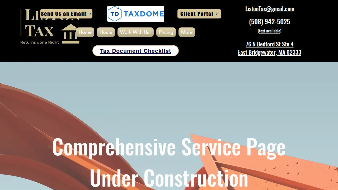 Liston Tax Services (Previously Liston Financial) page