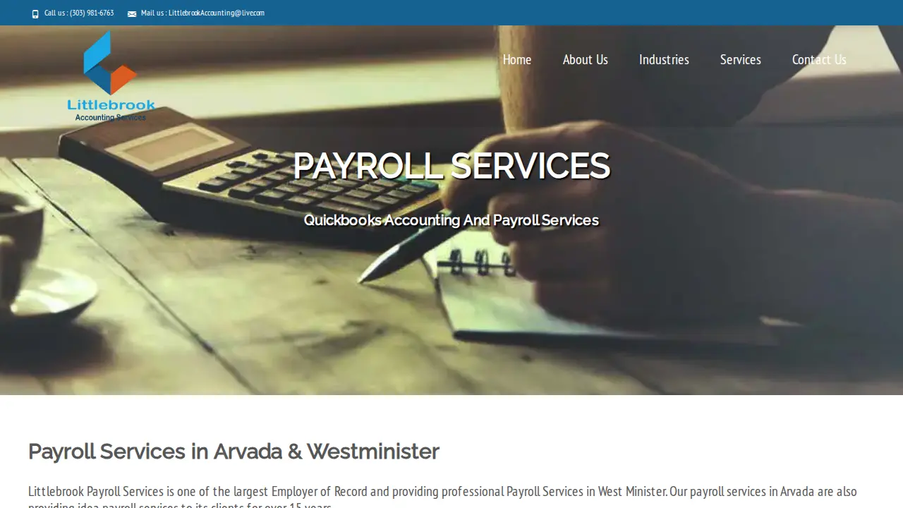 Littlebrook Accounting Services page