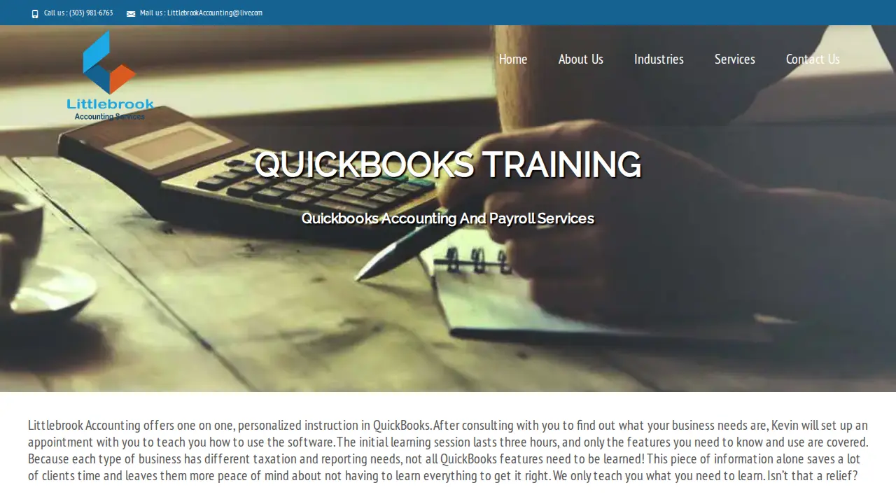 Littlebrook Accounting Services page