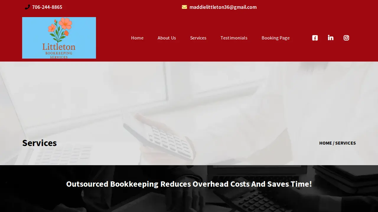 Littleton Bookkeeping page