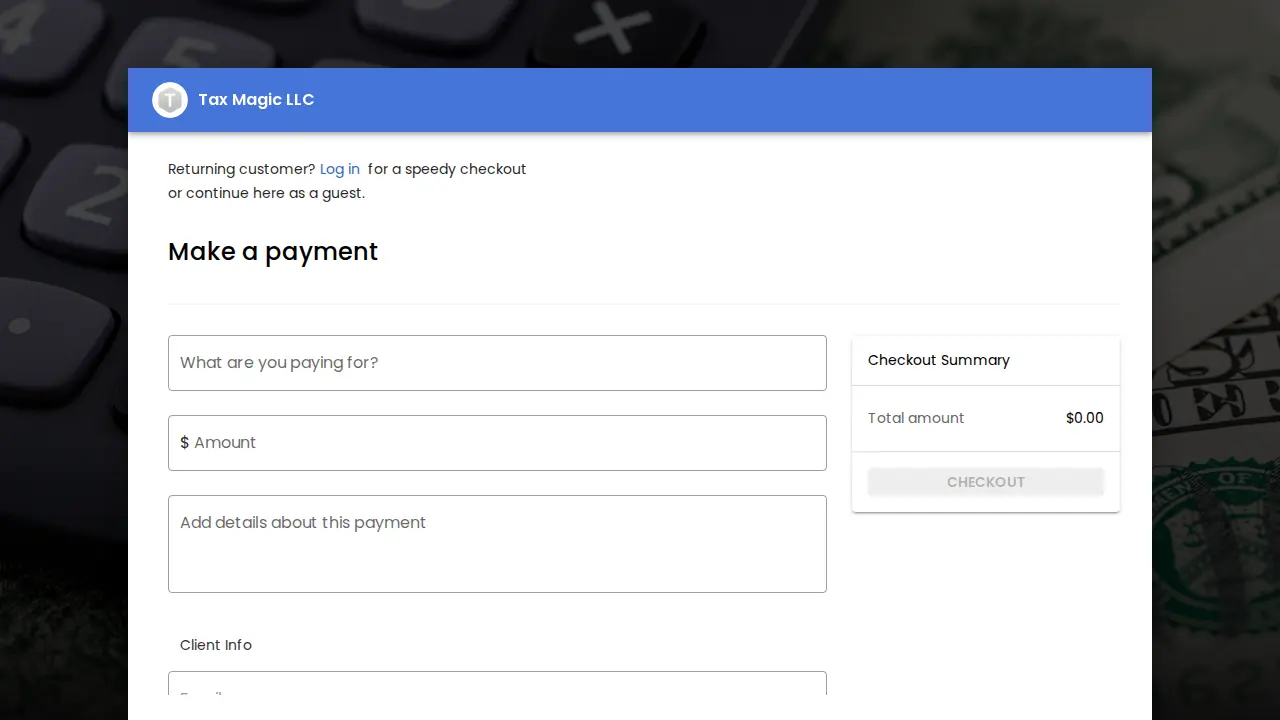 The File Clerk Tax & Financial Services page