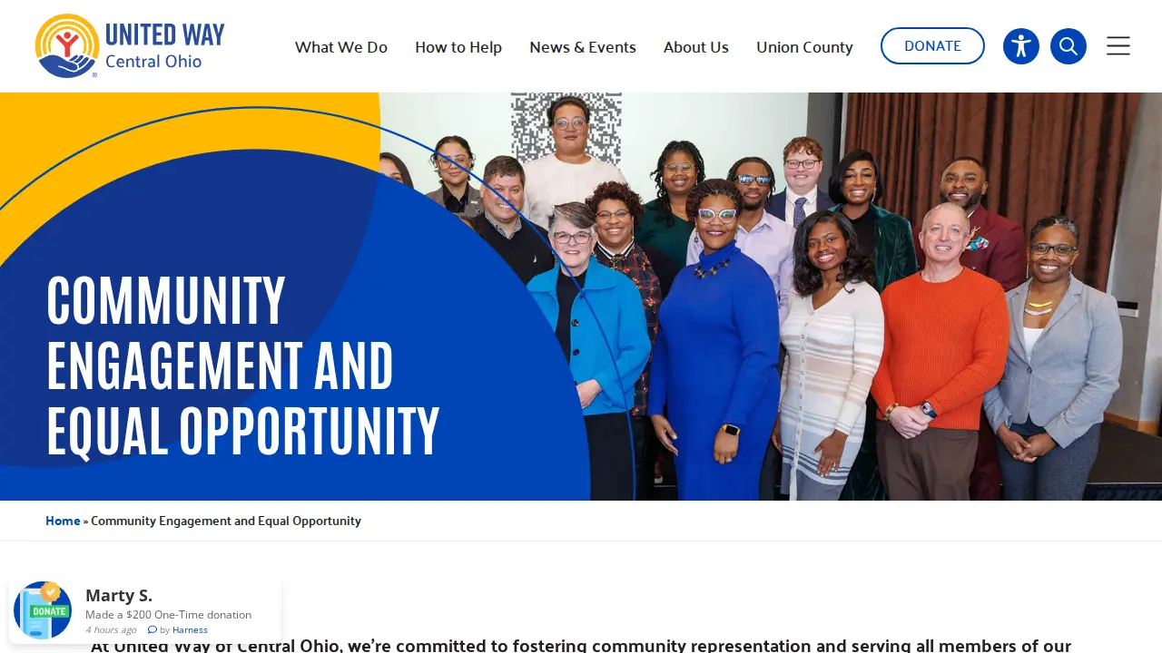 United Way of Central Ohio page