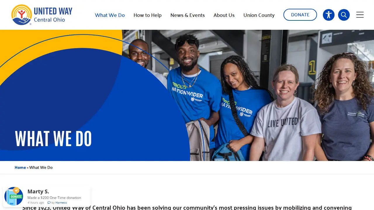 United Way of Central Ohio page