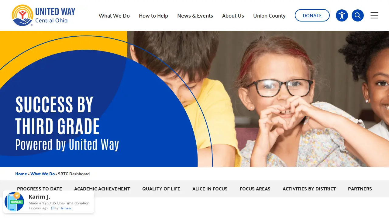 United Way of Central Ohio page