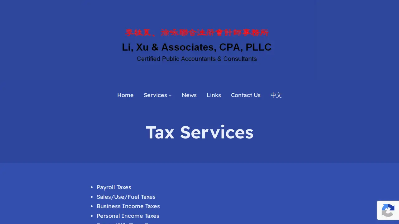 Li, Xu & Associates, CPA, PLLC page