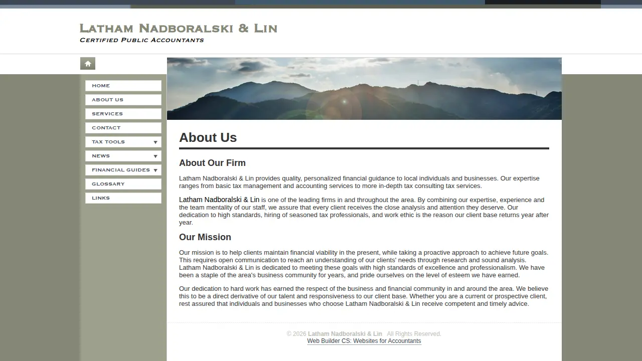 LATHAM & NADBORALSKI page