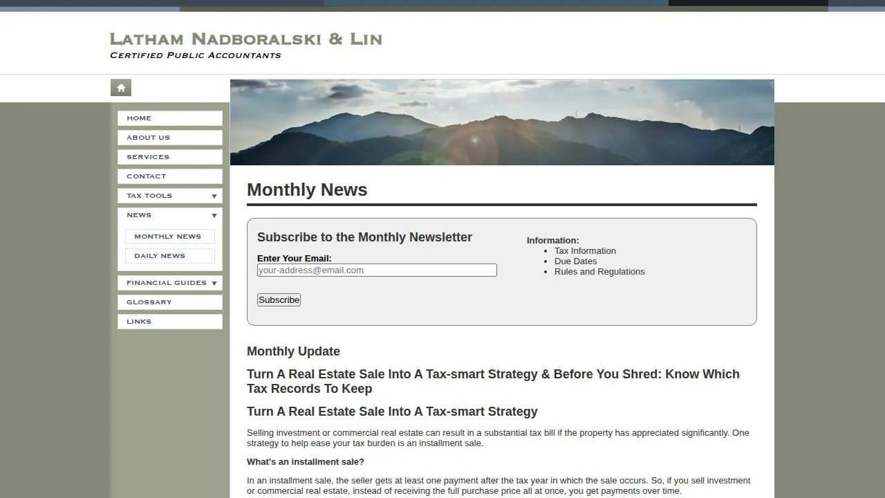 LATHAM & NADBORALSKI page