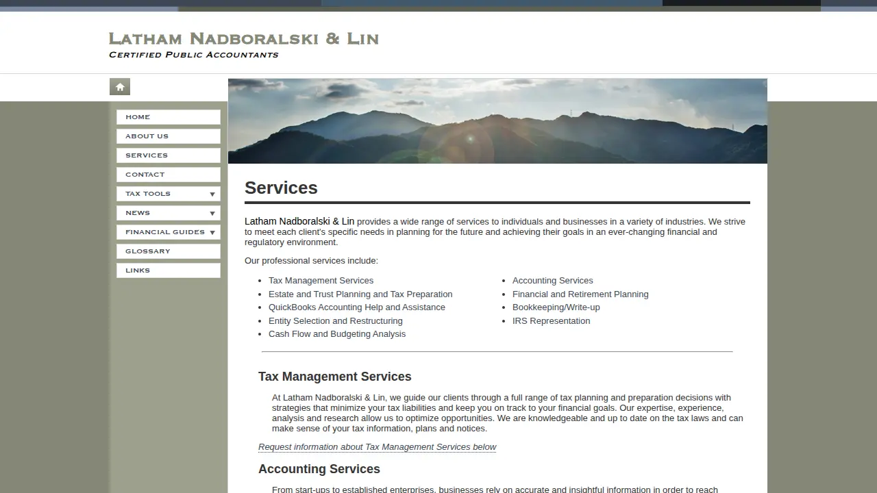 LATHAM & NADBORALSKI page