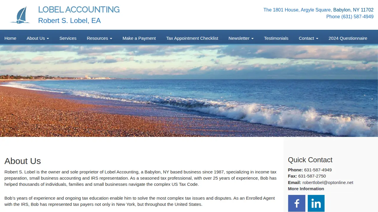 Lobel Accounting page
