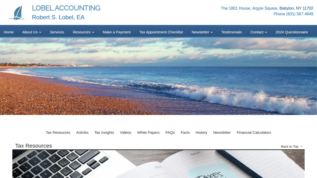 Lobel Accounting page
