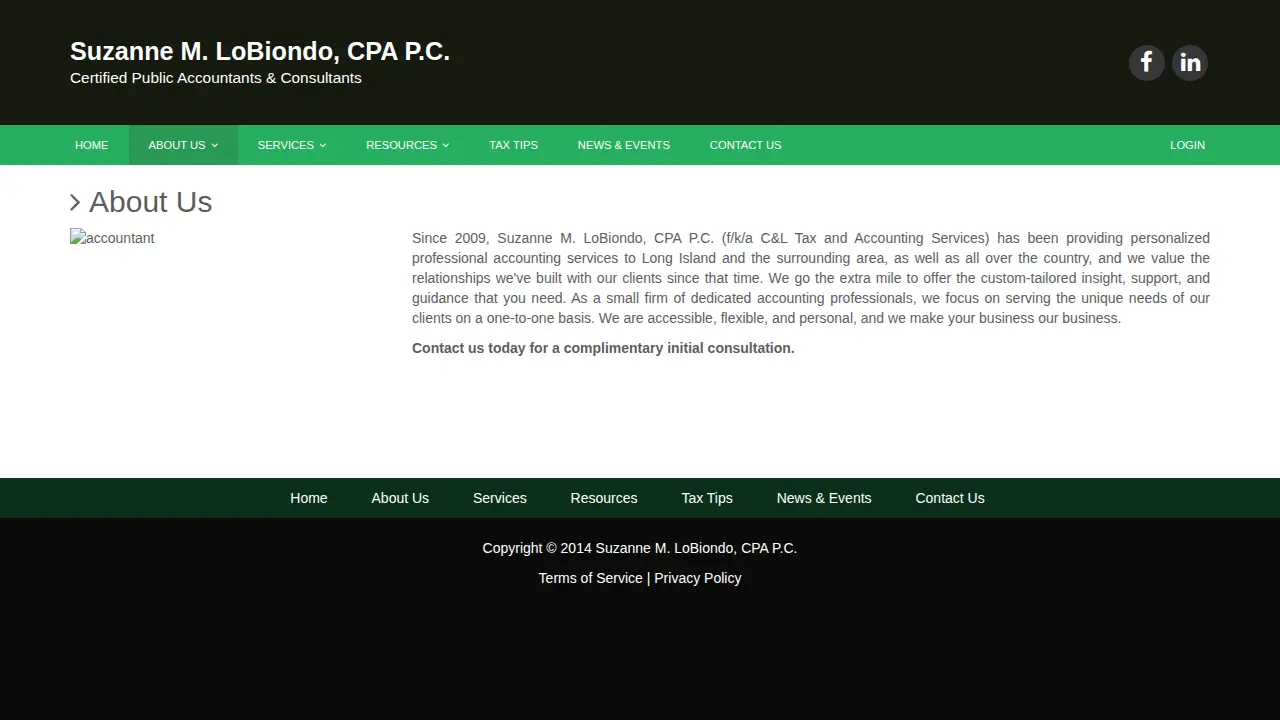 Suzanne M. LoBiondo, CPA PC page