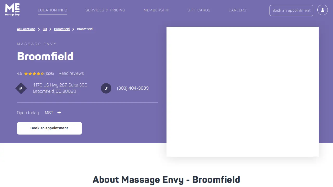 Massage Envy website