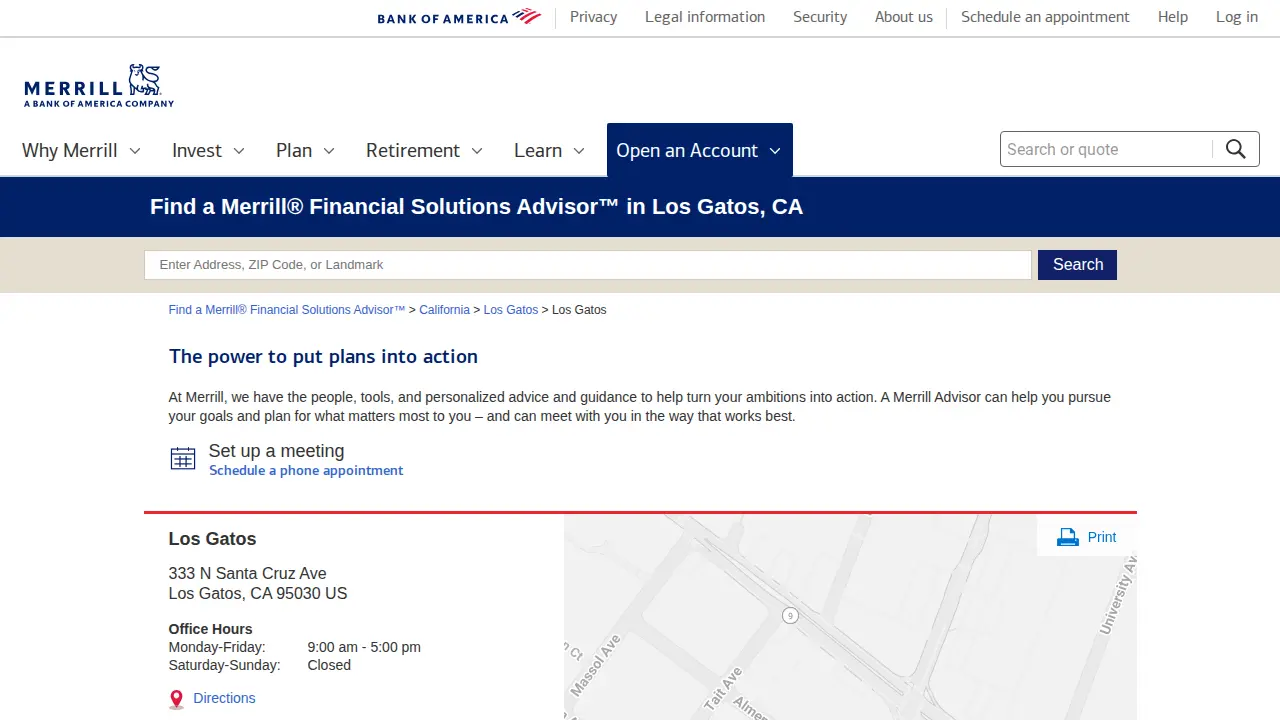 Merrill Edge Financial Solutions page