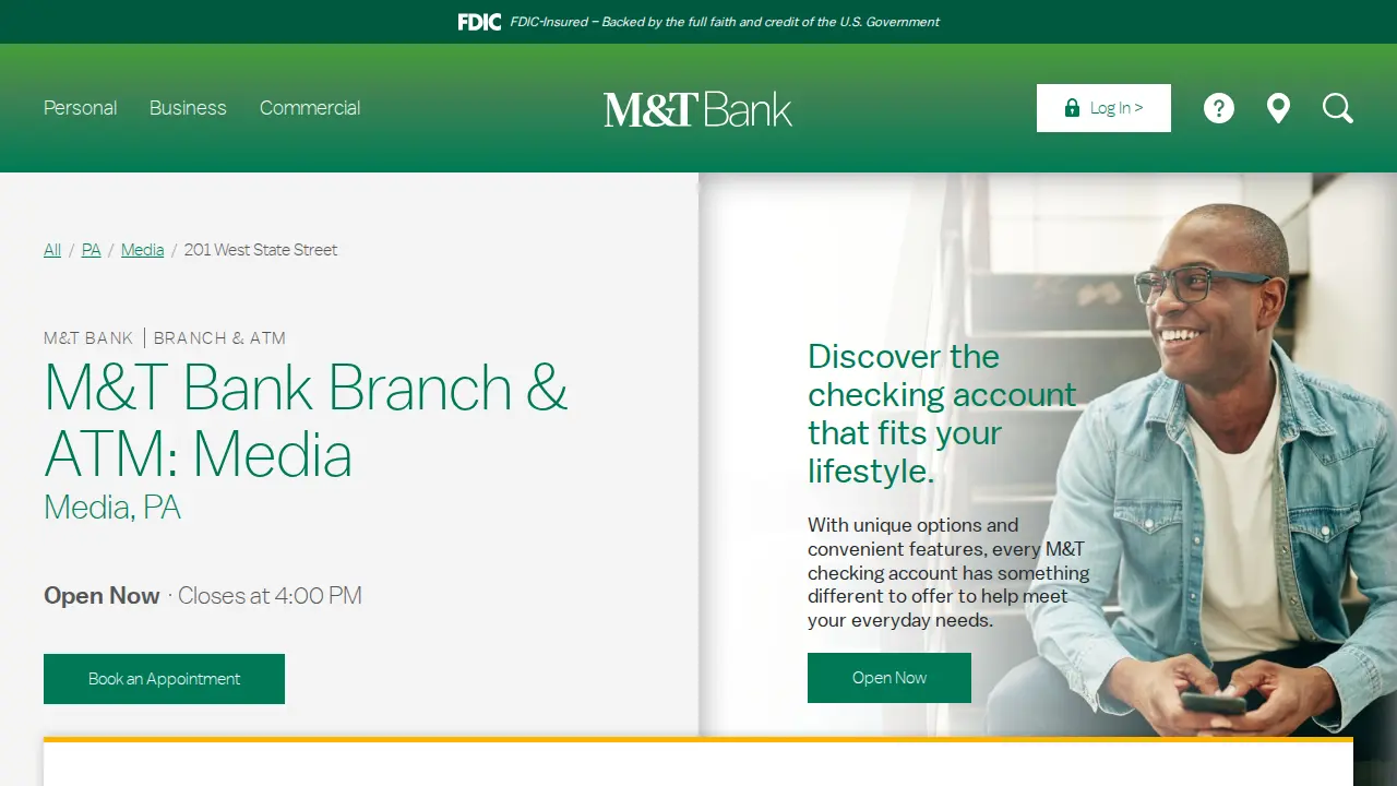 M&T Bank page